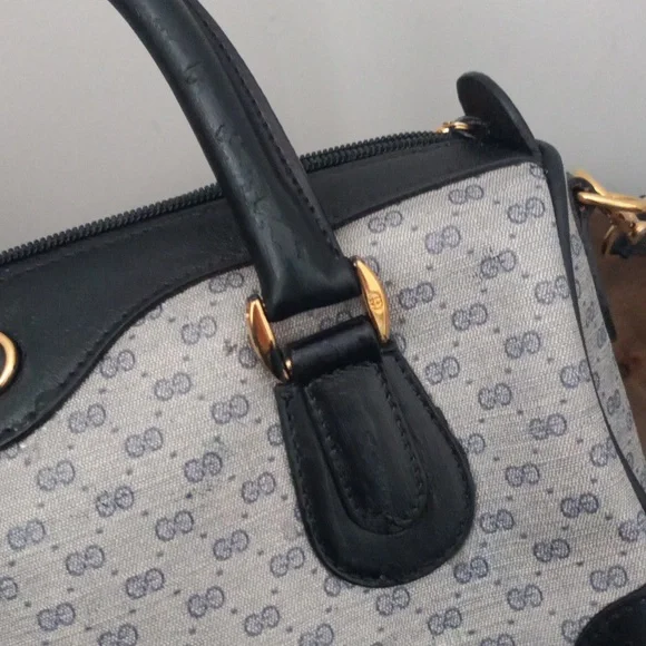 Authentic Vintage Gucci GG Monogram Micro Guccissima Boston Doctor Shoulder Bag - Picture 11 of 11